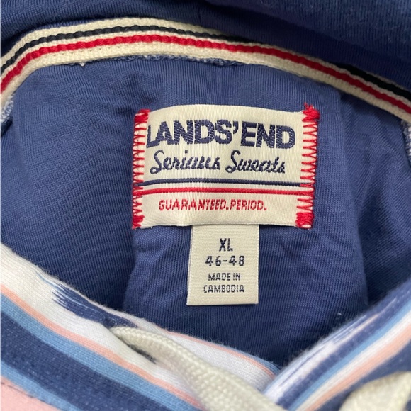 Lands End NWOT Super Sweats oversized Navajo patterned sweatshirt XL - Picture 7 of 7